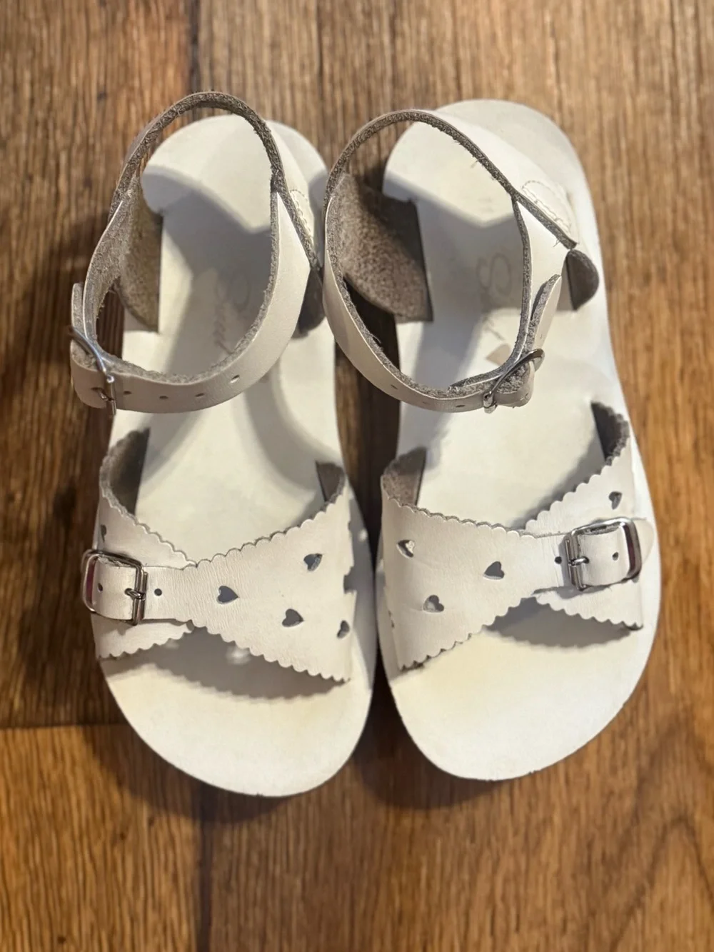 Sun San Salt Water Sandals White Toddler | Size 11 | Classic Mary Jane